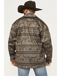 Ariat Men's Caldwell Southwestern Print Long Sleeve Button-Down Shirt Jacket
