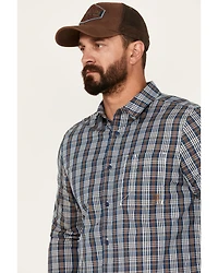 Brothers and Sons Men's Marietta Plaid Print Long Sleeve Button Down Performance Western Shirt