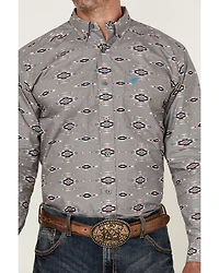 Ariat Men's Jarrod Southwestern Print Long Sleeve Button-Down Western Shirt - Tall