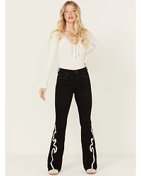 Idyllwind Women's Grove Western Pieced High Rise Gypsy Stretch Bootcut Jeans