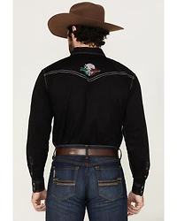 Cowboy Hardware Men's Hecho en Mexico Solid Long Sleeve Snap Western Shirt