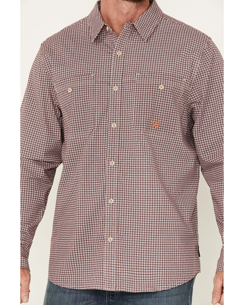 Hawx Men's FR Lightweight Printed Long Sleeve Button-Down Stretch Work Shirt
