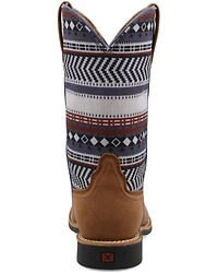 Hooey Twisted X Kids' Serape Stripe Western Boot - Square Toe