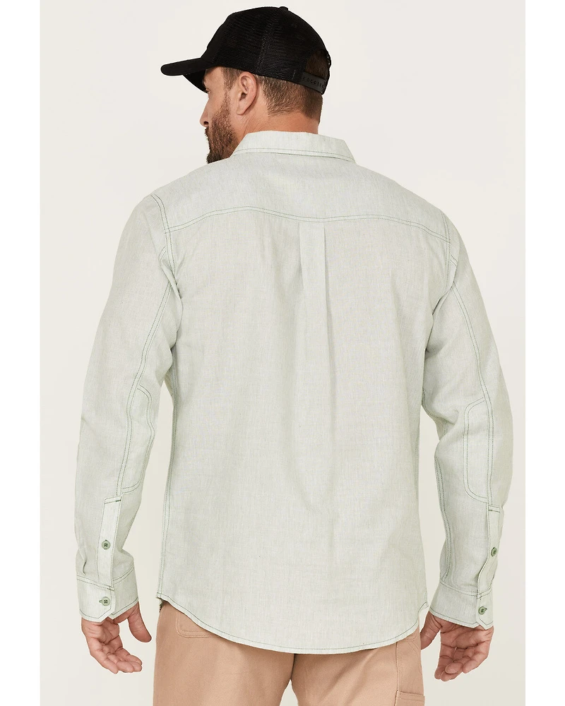 Brothers and Sons Men's Performance Solid Long Sleeve Button Down Western Shirt