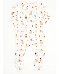 Angel Dear Infant Boys' Cowboy Dogs Long Sleeve Zipper Onesie