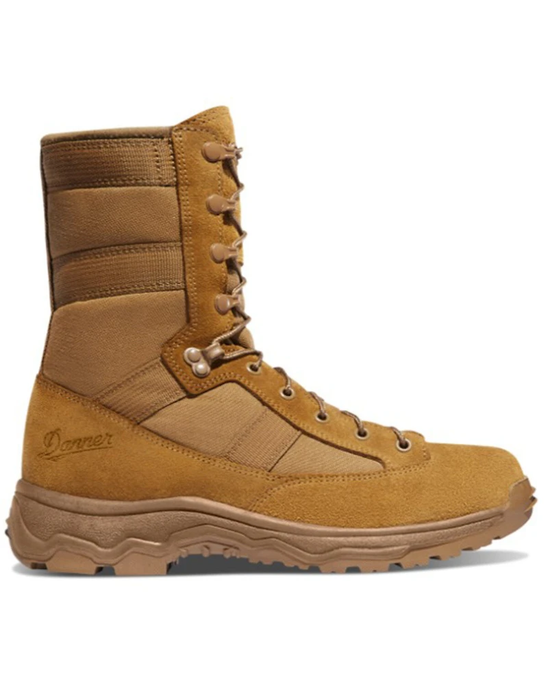 Danner Men's Reckoning 8" Coyote Hot Lace-Up Boots - Round Toe