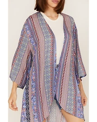Cotton & Rye Women's Floral Border Print Kimono