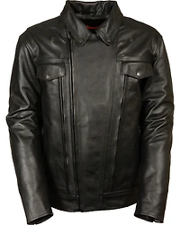 Milwaukee Leather Men's High End Utility Pocket Vented Cruiser Jacket - 4X