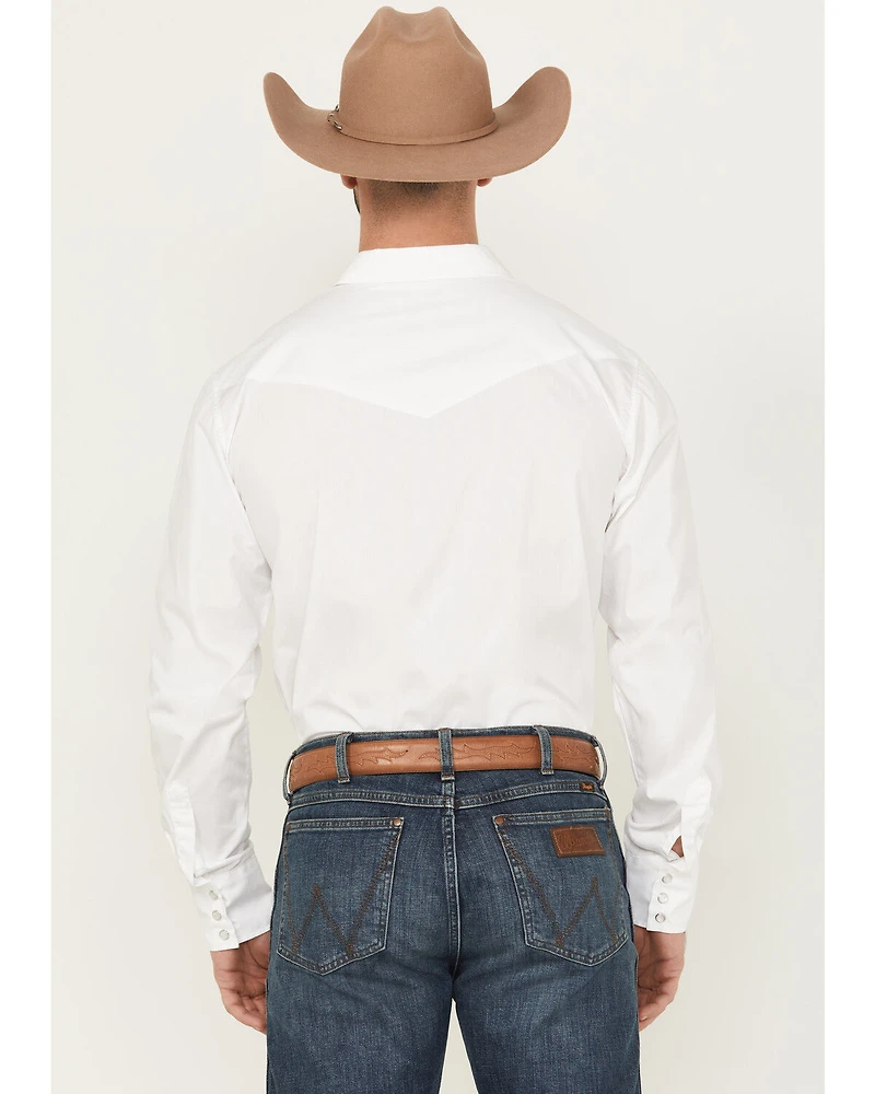 Gibson Men's Solid Long Sleeve Pearl Snap Western Shirt