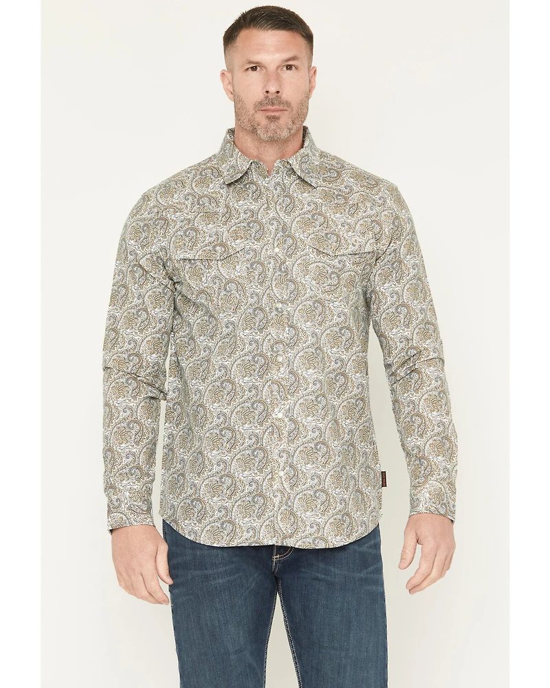 Cody James Men's FR Paisley Print Long Sleeve Snap Work Shirt