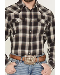 Cody James Men's Cowboy Code Plaid Print Long Sleeve Snap Western Shirt