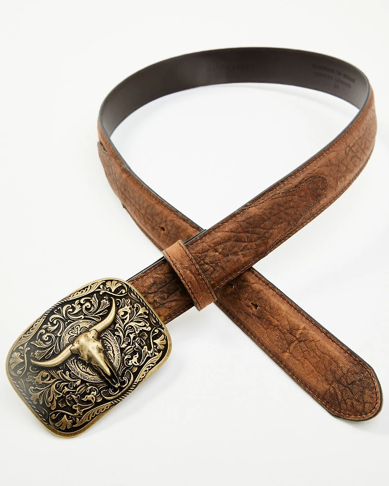 Cody James Men's Long Horn Buckle Belt