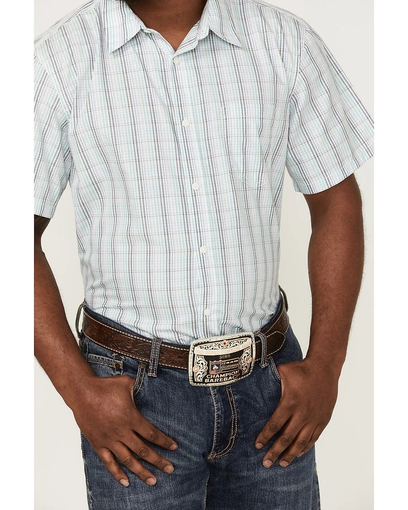 Gibson Men's Big Sky Plaid Short Sleeve Button Down Western Shirt