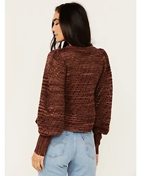 Miss Me Women's Open Weave Cardigan