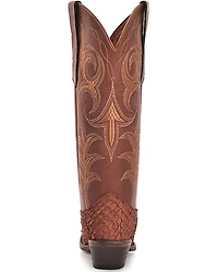 Circle G Women's Exotic Pirarucu Western Boots - Snip Toe