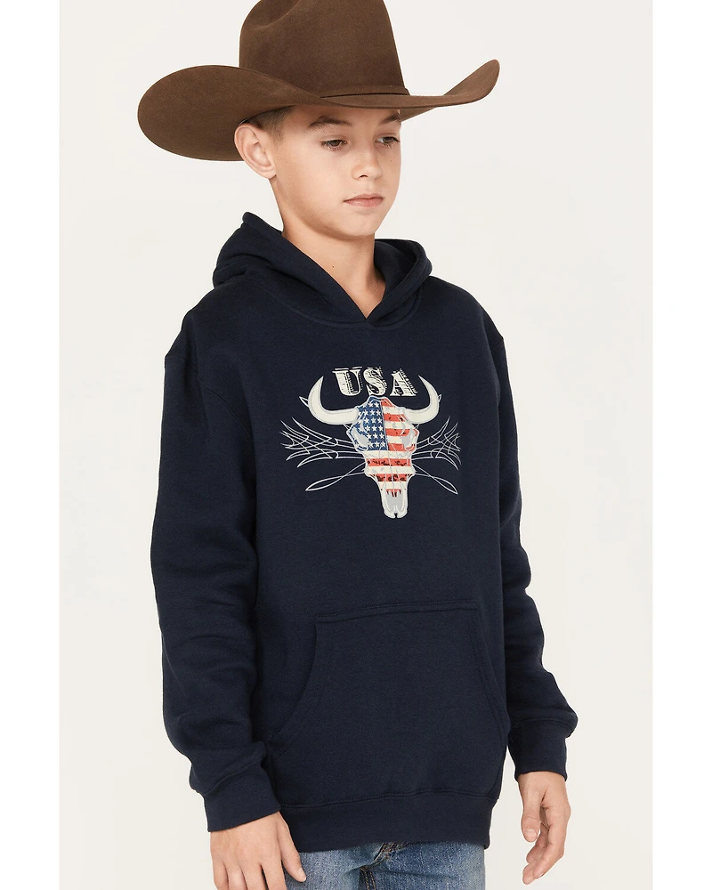 Cody James Boys' Bull Flag Hooded Sweatshirt