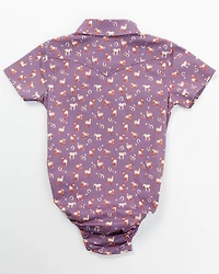 Shyanne Infant Girls' Printed Short Sleeve Onesie
