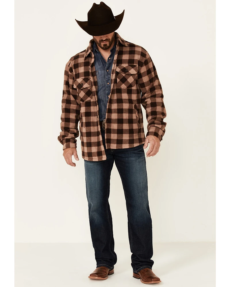 Outback Trading Co Men's Plaid Long Sleeve Button-Down Western Flannel Shirt