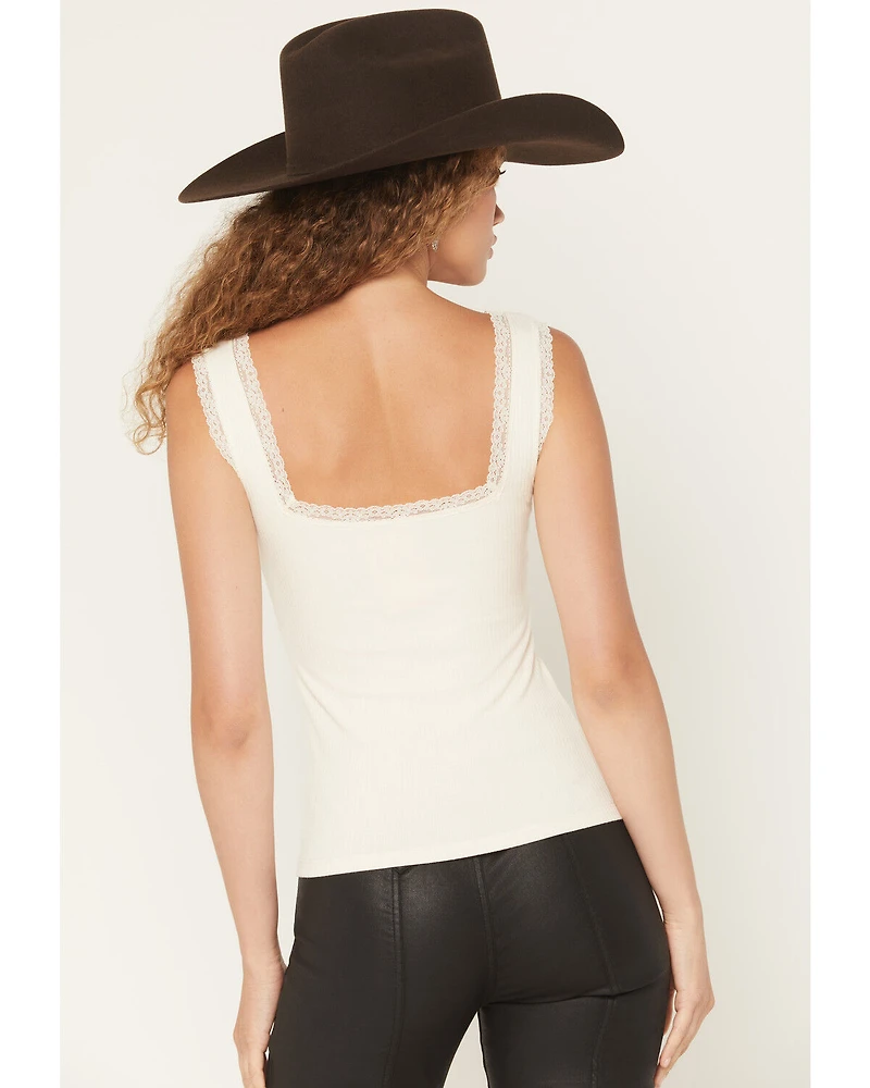 Idyllwind Women's Pinewood Pointelle Embroidered Tank Top