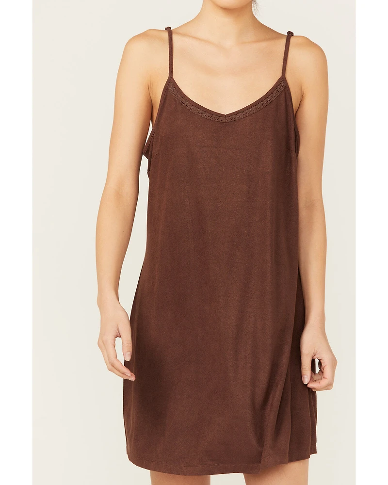 Shyanne Women's Faux Suede Sleeveless Mini Dress