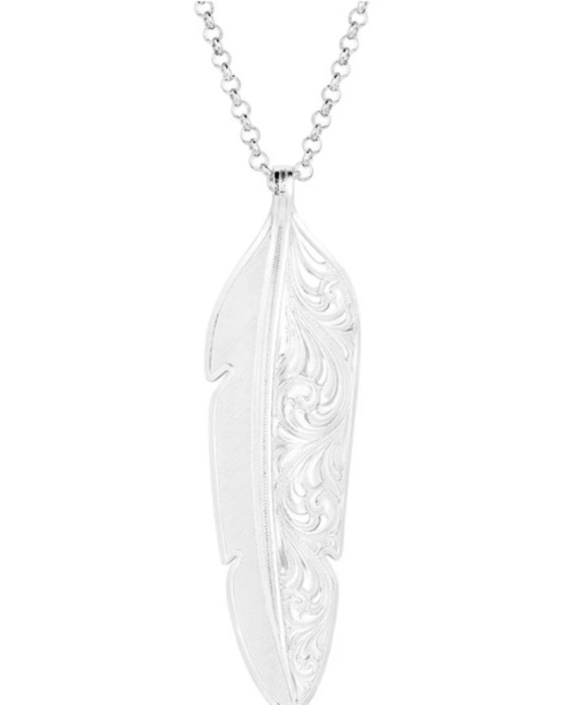 Montana Silversmiths Women's Love You More Feather Necklace