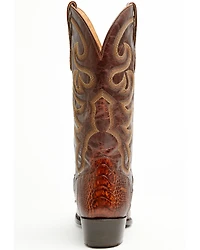 El Dorado Men's Handmade Ostrich Leg Brass Western Boots - Round Toe