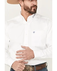 Ariat Men's Team Logo Solid Long Sleeve Button-Down Western Shirt