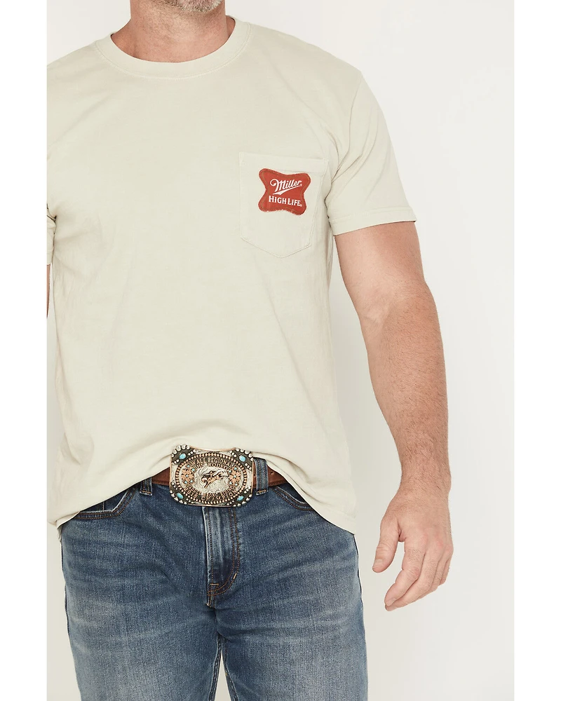 Miller Men's High Life Moon Short Sleeve Graphic T-Shirt