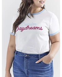 Wrangler® X Barbie™ Women's Denim Daydreams Slim Ringer Tee
