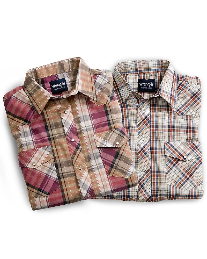 Wrangler Men's Assorted Classic Short Sleeve Western Shirt - Big & Tall
