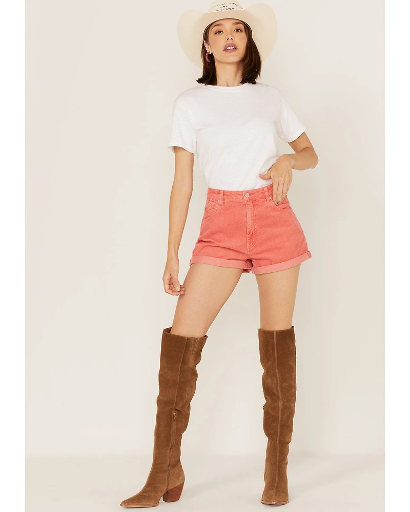 Rolla's Women's High Rise Corduroy Dusters Slim Shorts
