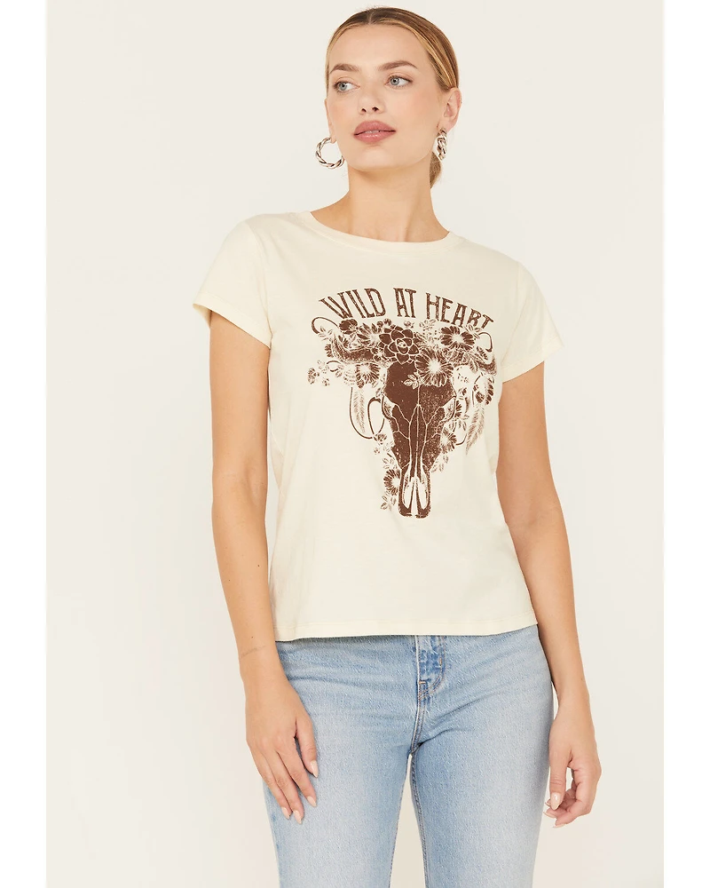 Shyanne Women's Wild At Heart Short Sleeve Graphic Tee