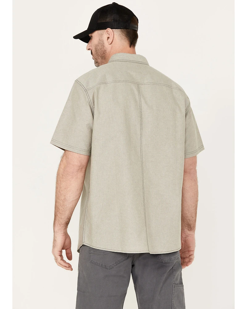 Hawx Men's Oxford Short Sleeve Button-Down Work Shirt
