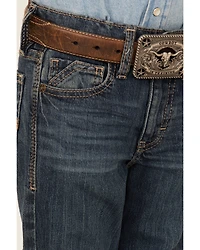 Cody James Boys' Saguaro Dark Wash Mid Rise Stretch Slim Bootcut Jeans