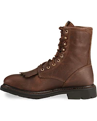Ariat Waterproof Cascade H20 8" Lace-Up Work Boots - Round Soft Toe