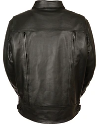 Milwaukee Leather Men's High End Utility Pocket Vented Cruiser Jacket - 4X