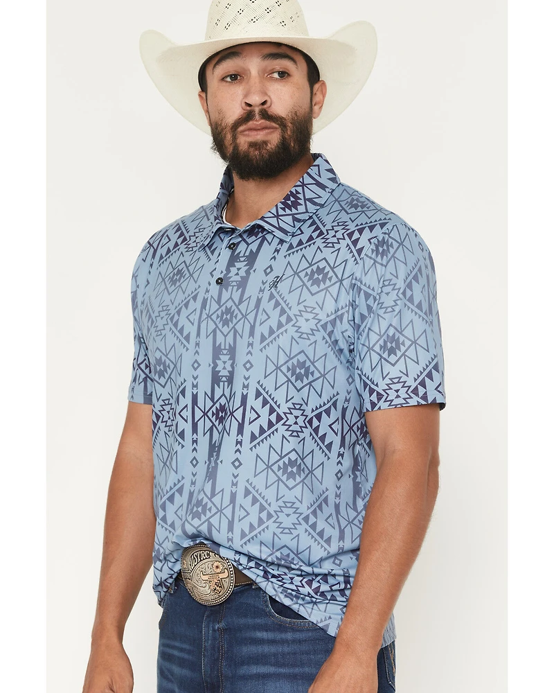 Hooey Men's The Weekender Southwestern Print Short Sleeve Button-Down Polo Shirt