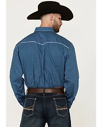 Cowboy Hardware Men's Fleur de Print Long Sleeve Pearl Snap Western Shirt