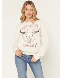 Idyllwind Women's Not Today Cowboy Graphic Crewneck Sweatshirt