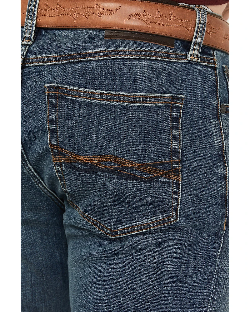 RANK 45® Men's Roadrunner Wash Ambush Slim Straight Stretch Denim Jeans - Tall