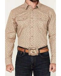 Blue Ranchwear Men's Harrison Geo Print Long Sleeve Snap Western Shirt