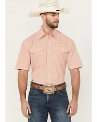 Roper Men's Amarillo Plaid Print Short Sleeve Pearl Snap Stretch Western Shirt