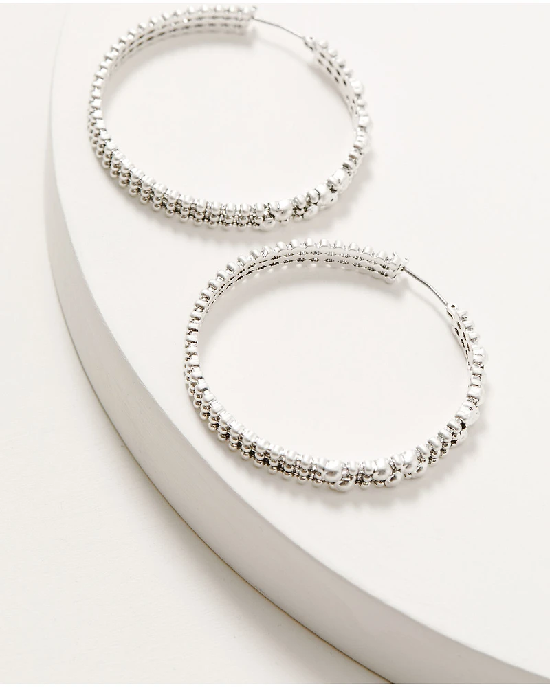 Lainey Wilson Women's Metal Meadows Beaded Hoop Earrings