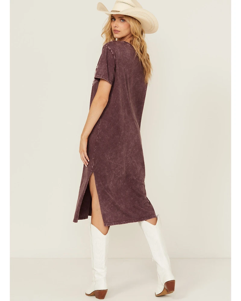 Rock & Roll Denim Women's Graphic Short Sleeve Maxi Dress