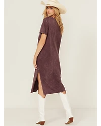 Rock & Roll Denim Women's Graphic Short Sleeve Maxi Dress