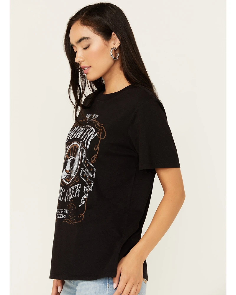 Idyllwind Women's Helen Country Music and Beer Short Sleeve Graphic Tee