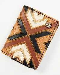 Hooey Men's Patchwork Bi-Fold Money Clip Wallet