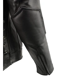 Milwaukee Leather Men's 4X Side Lace Vented Scooter Jacket - Big