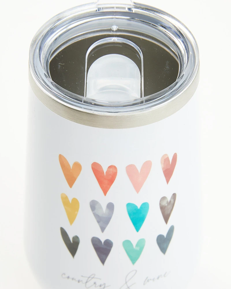 Boot Barn Ranch Country & Wine Hearts Stemless Wine Tumbler - 16oz