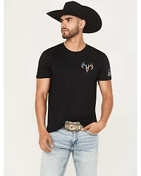 Buckwear Men's Bull Horns Short Sleeve Graphic